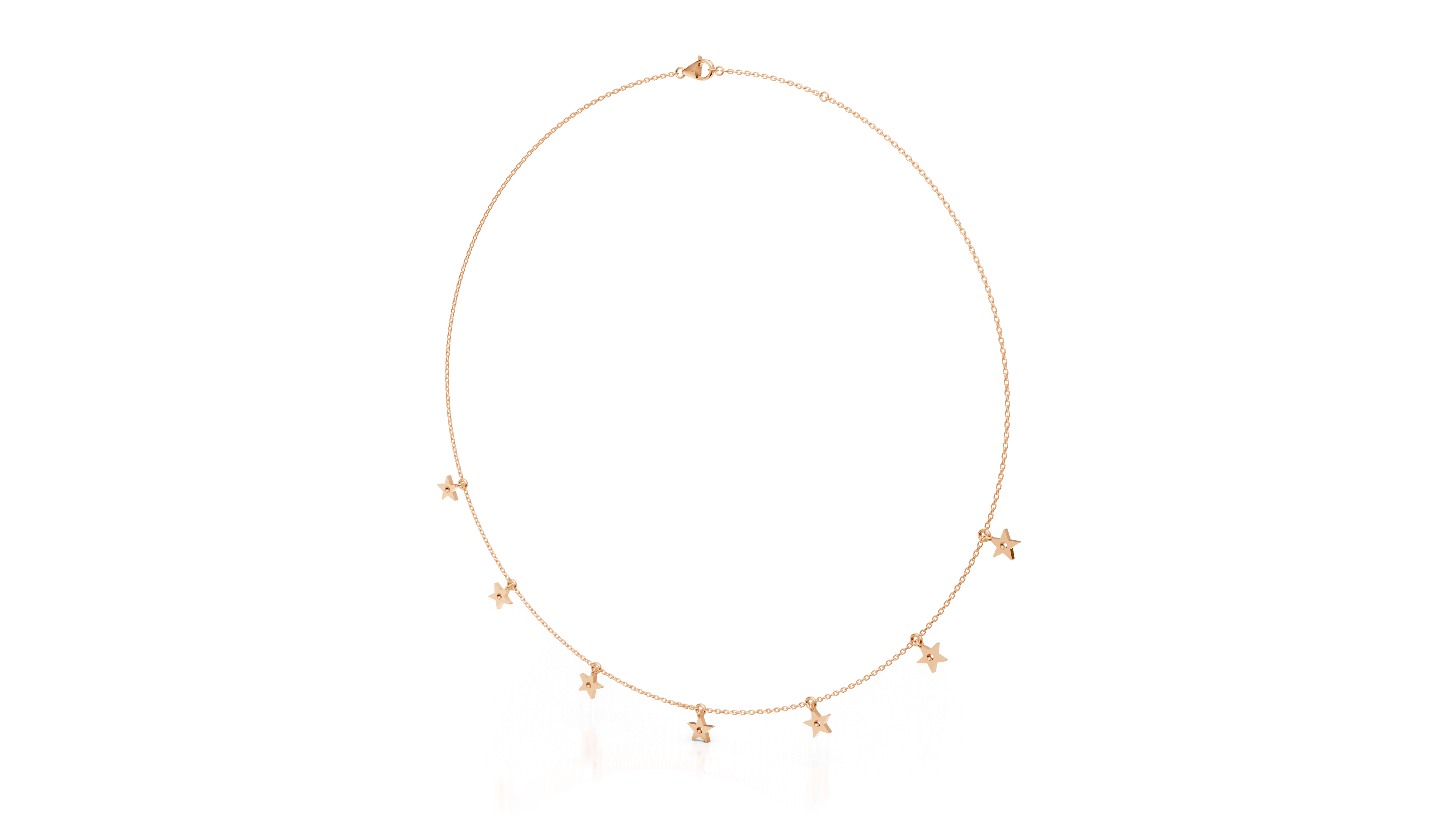Ladies Gold Star Charms Chain