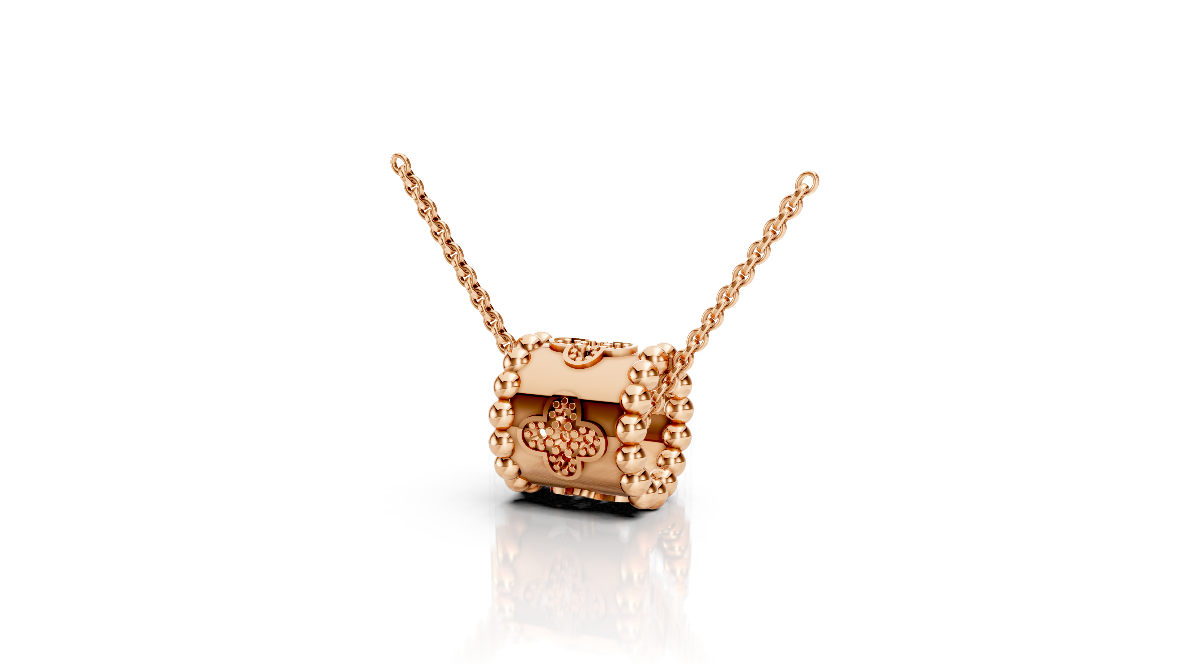 Ladies Round Diamond Chain Pendant