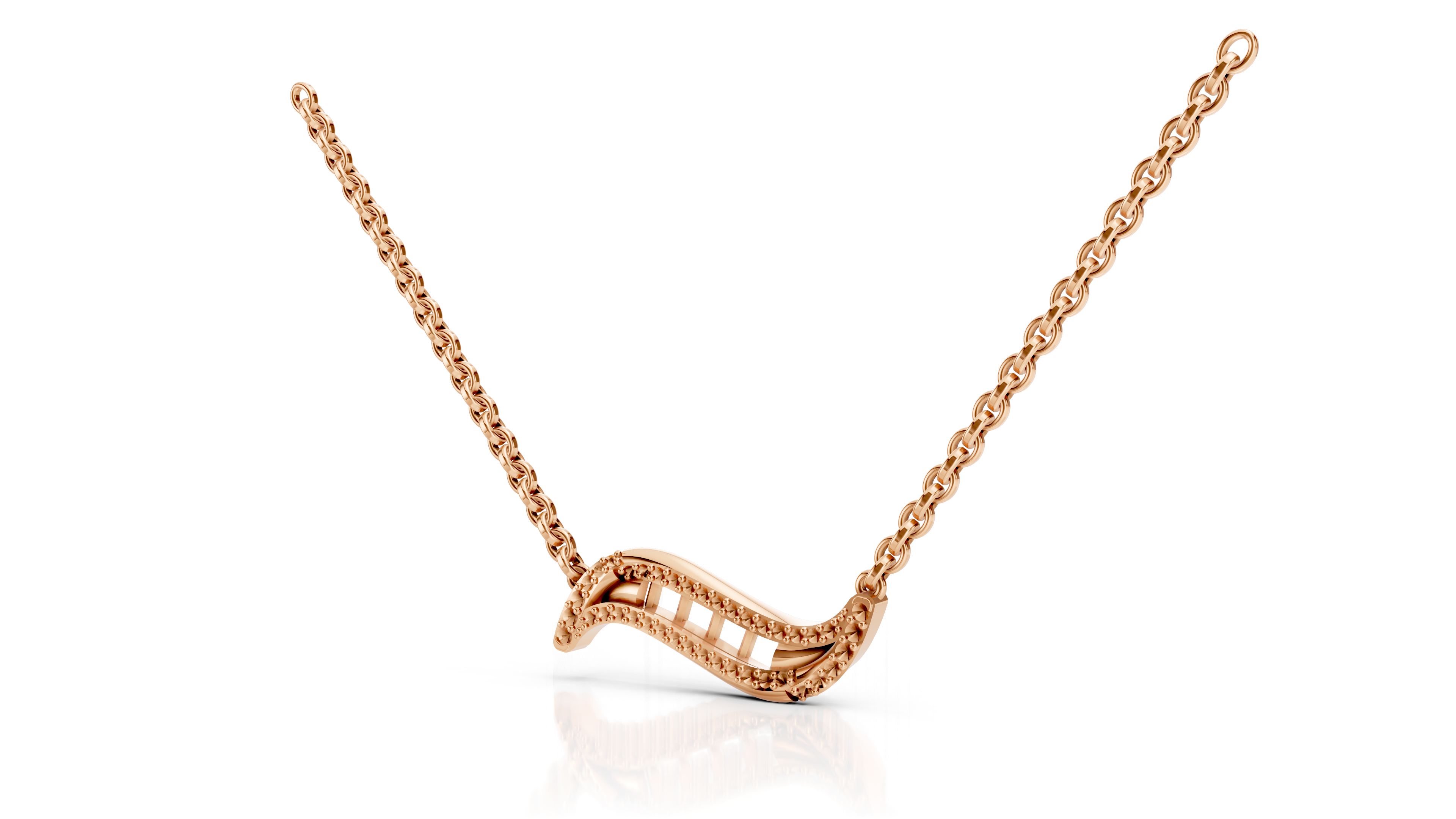 Curved Diamond Bar Tanmaniya Pendant