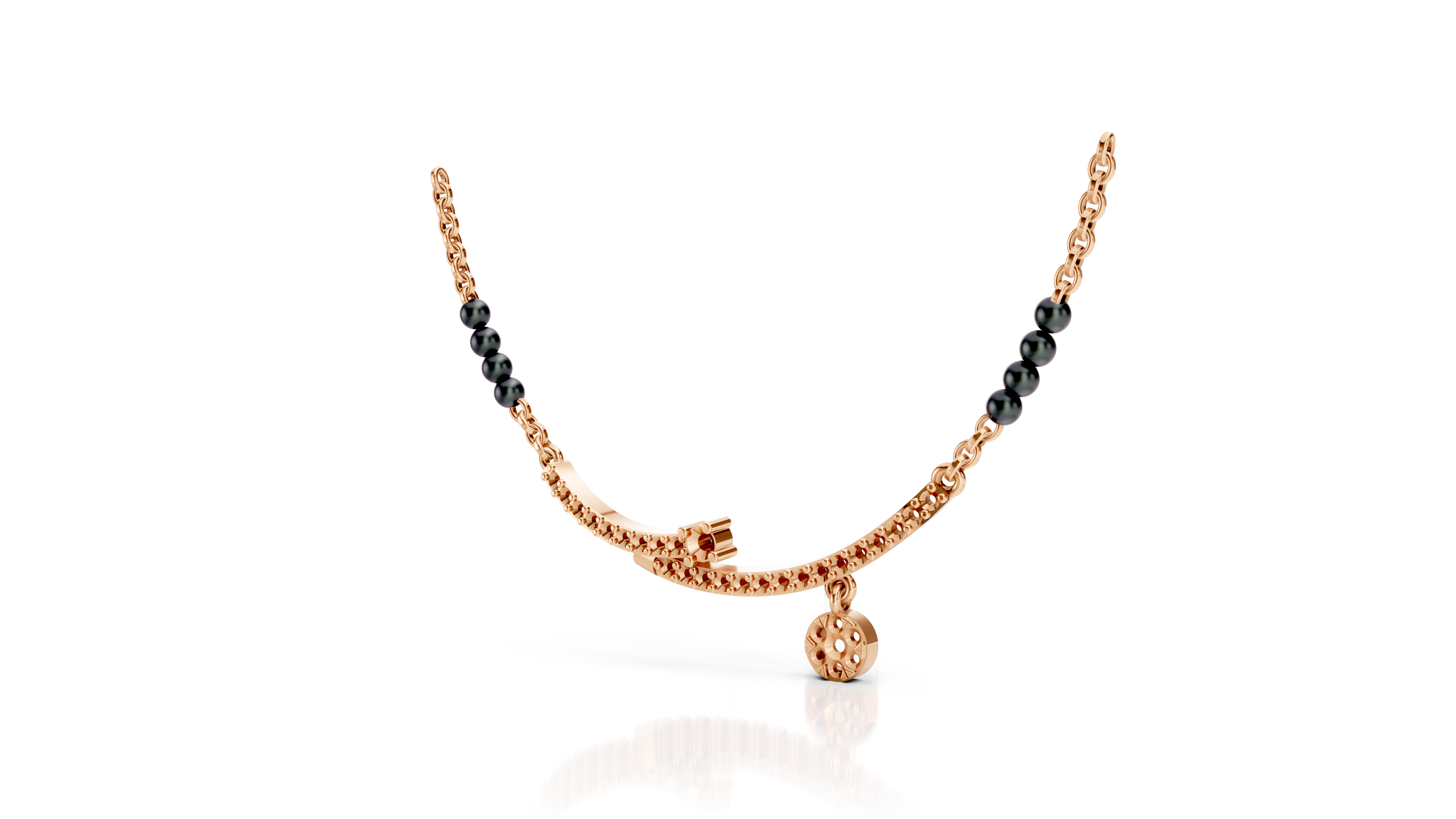 Curved Diamond Drop Tanmaniya Pendant