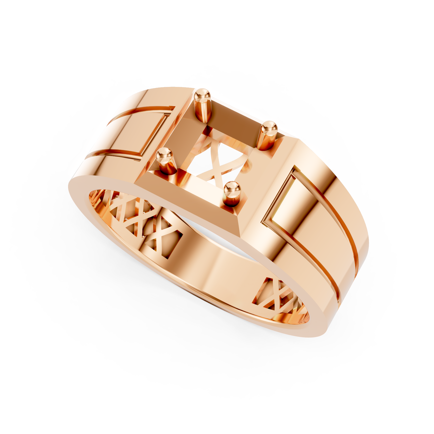 Classic Gents Solitaire  Strong Ring Mountings