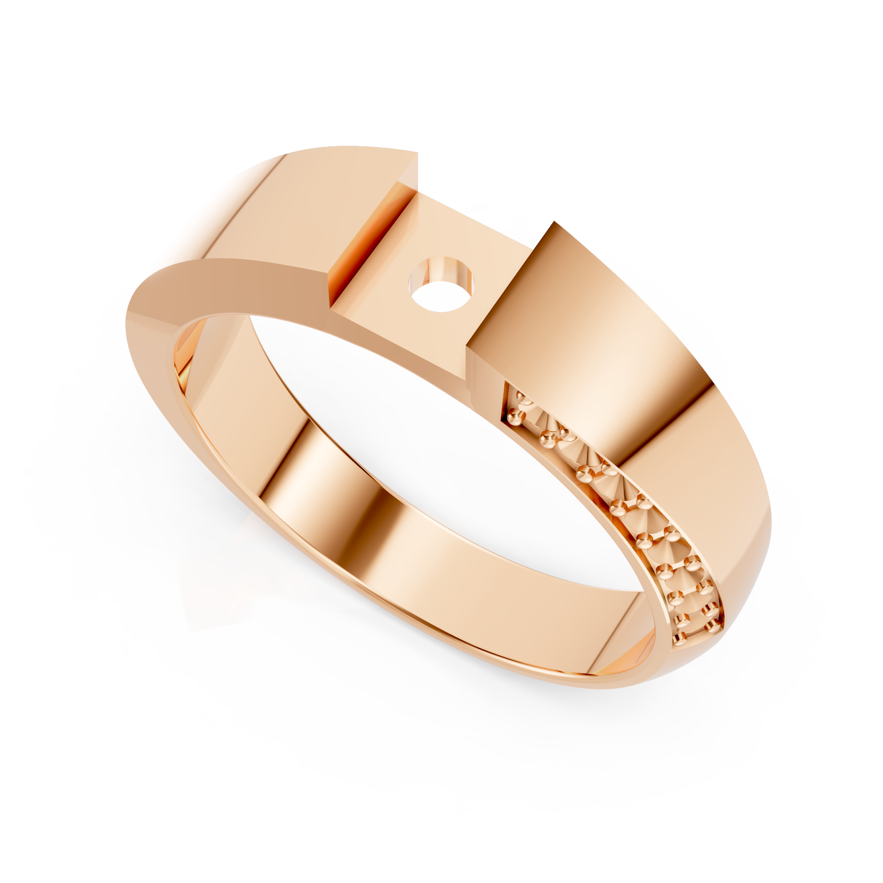 Solitaire with Round Diamond  Mens Gold Ring Mountings