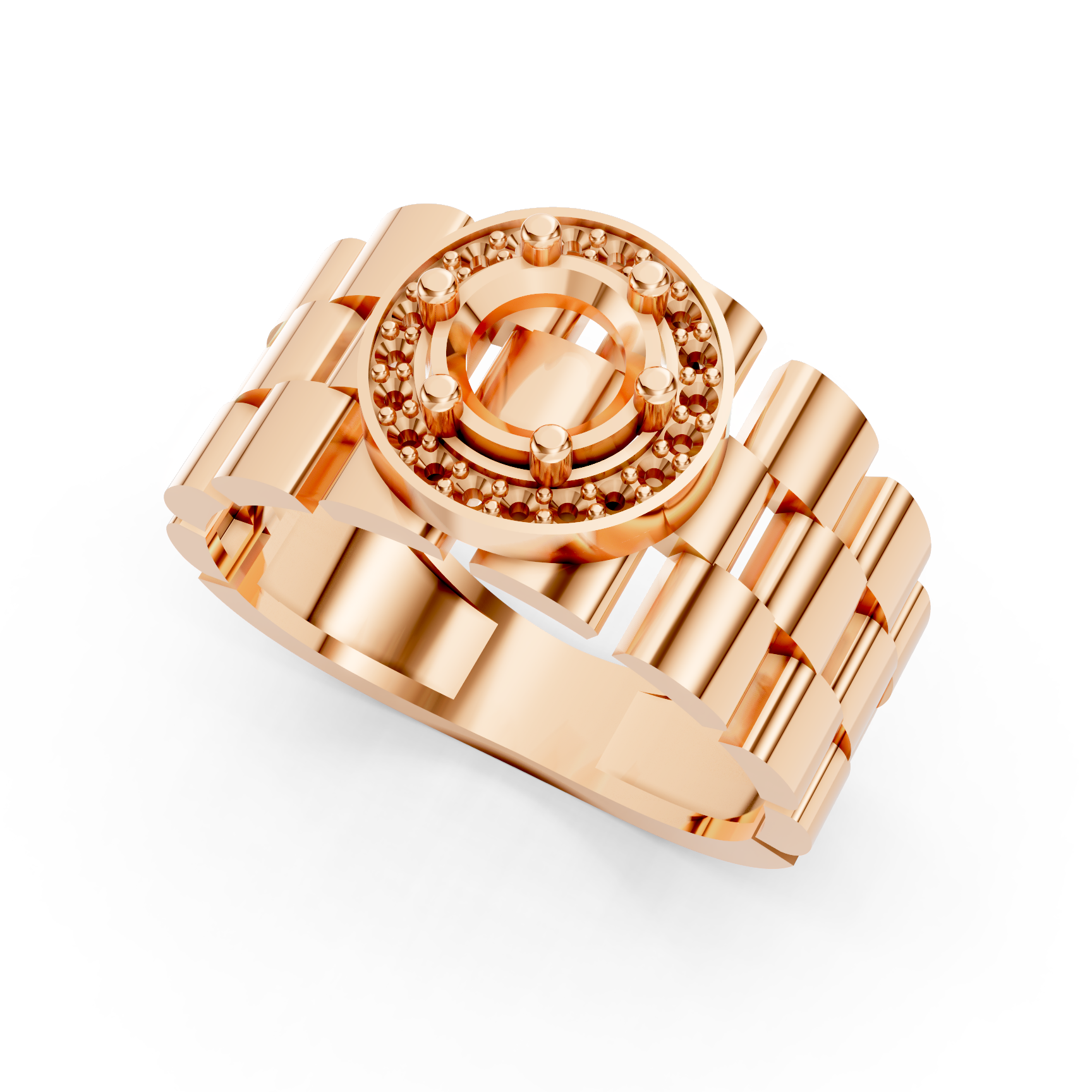 Solitaire with Round Diamond  Gold Ring Mountings