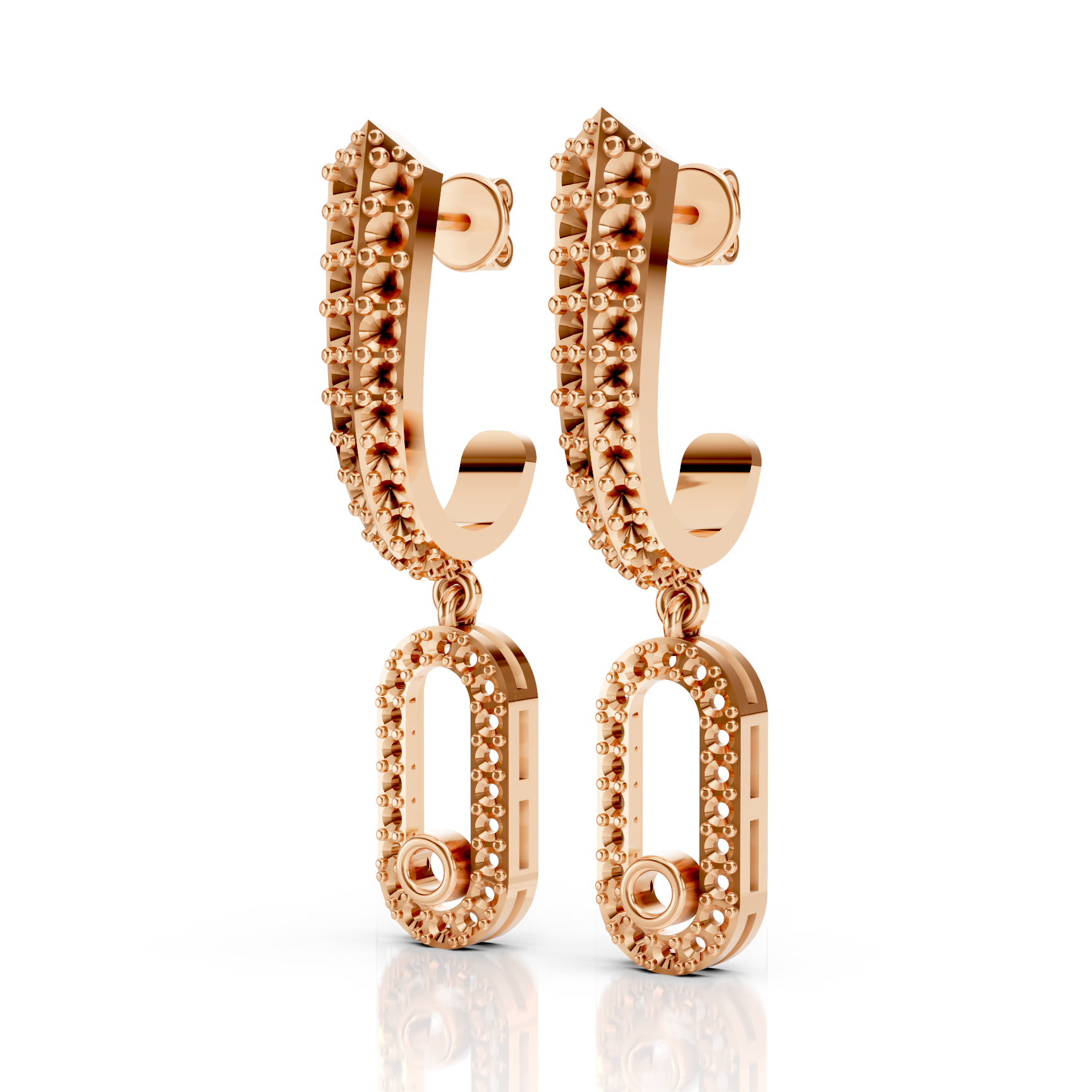 Safety Pin Fancy Earring Mountings Design