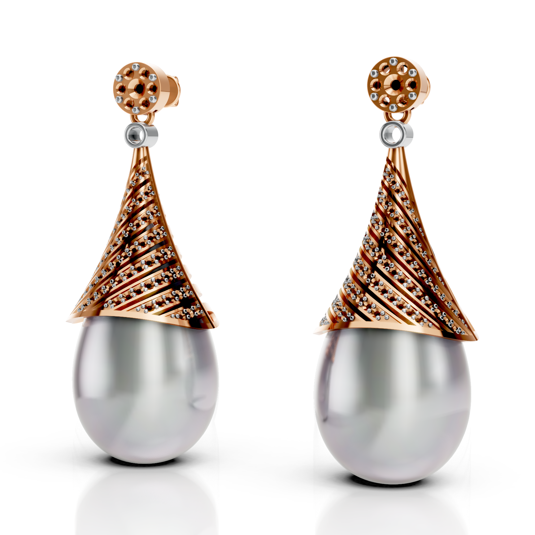 Luxury Pearl Drop Earring Semi Mounts