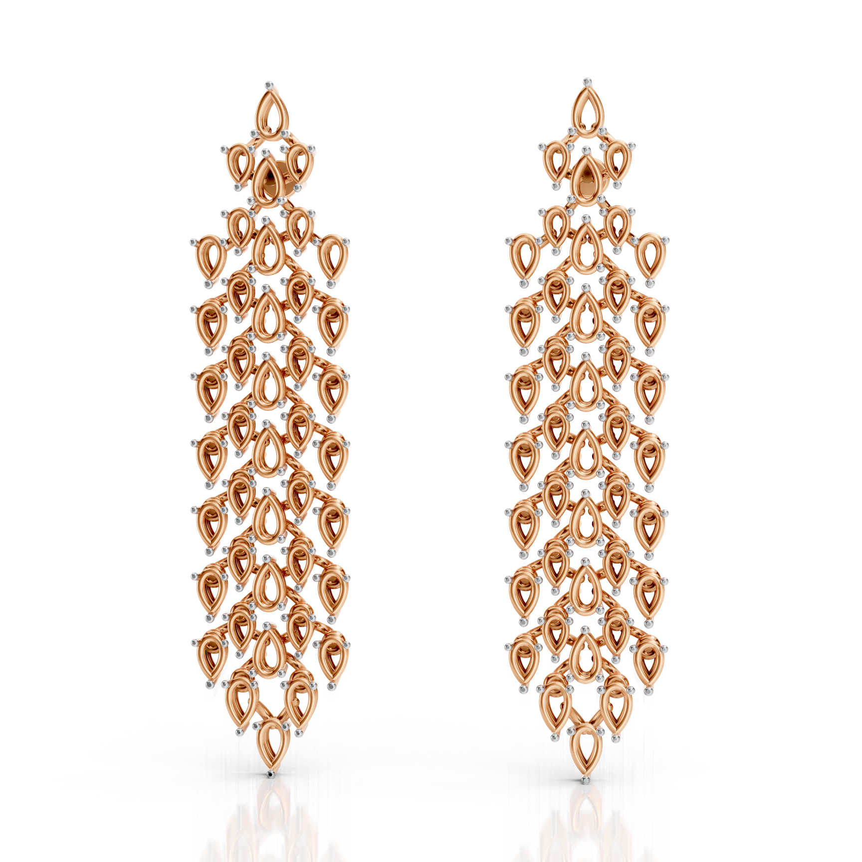 Pear Cascade Fancy Long Dangler Earring Blanks