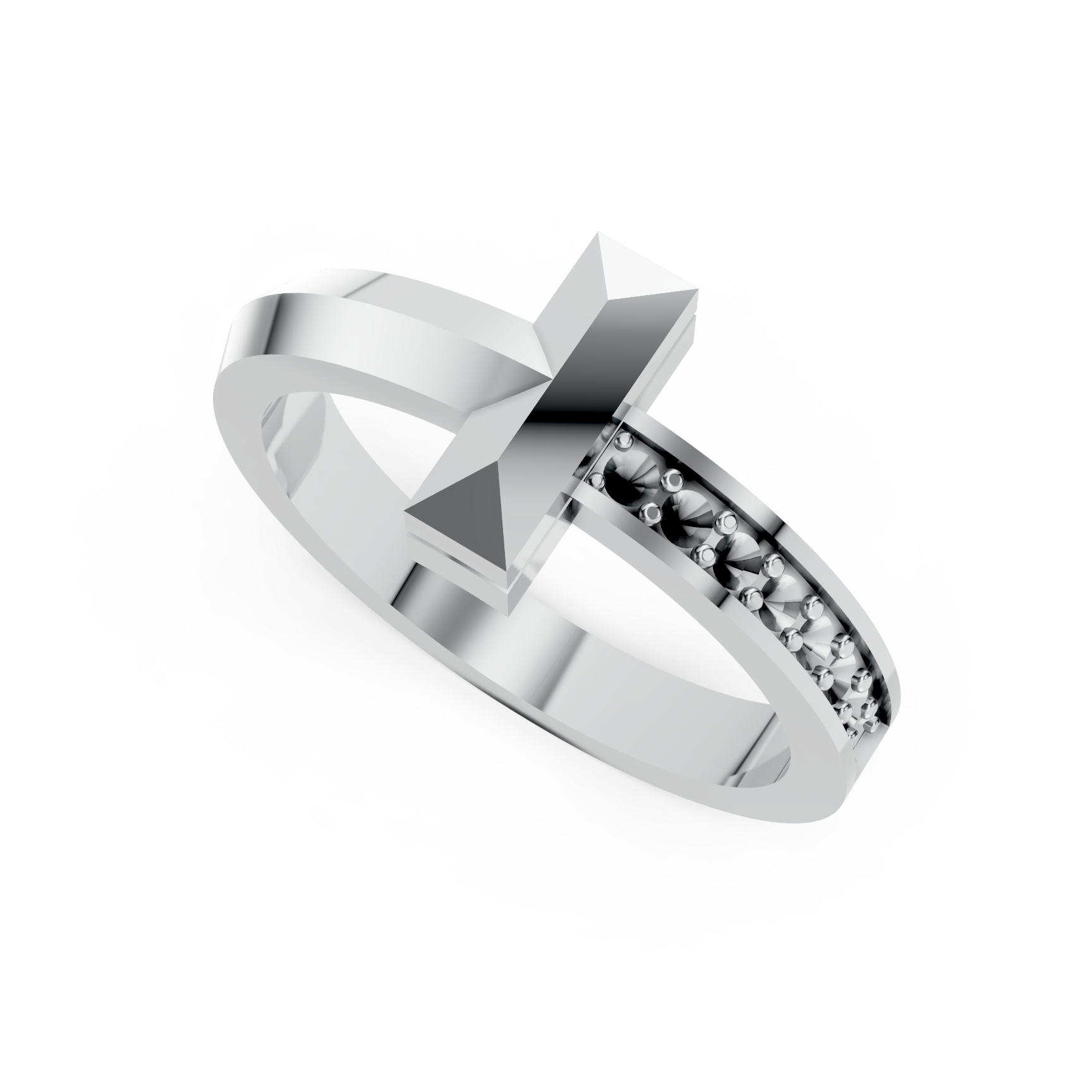 Modern Round Diamond Ring Settings for Geometric Motifs