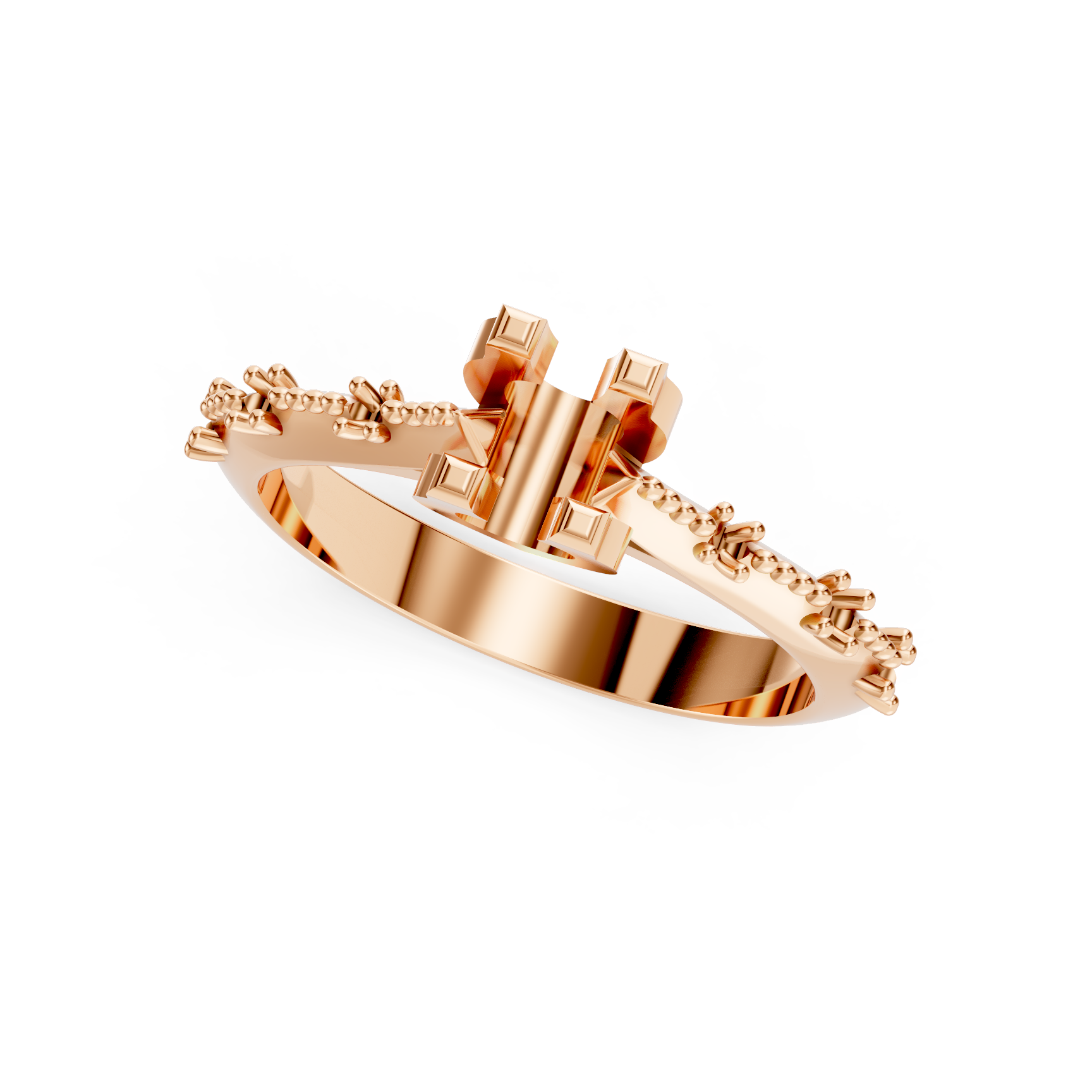 Modern Round Diamond Ring Settings With Milgrain Details