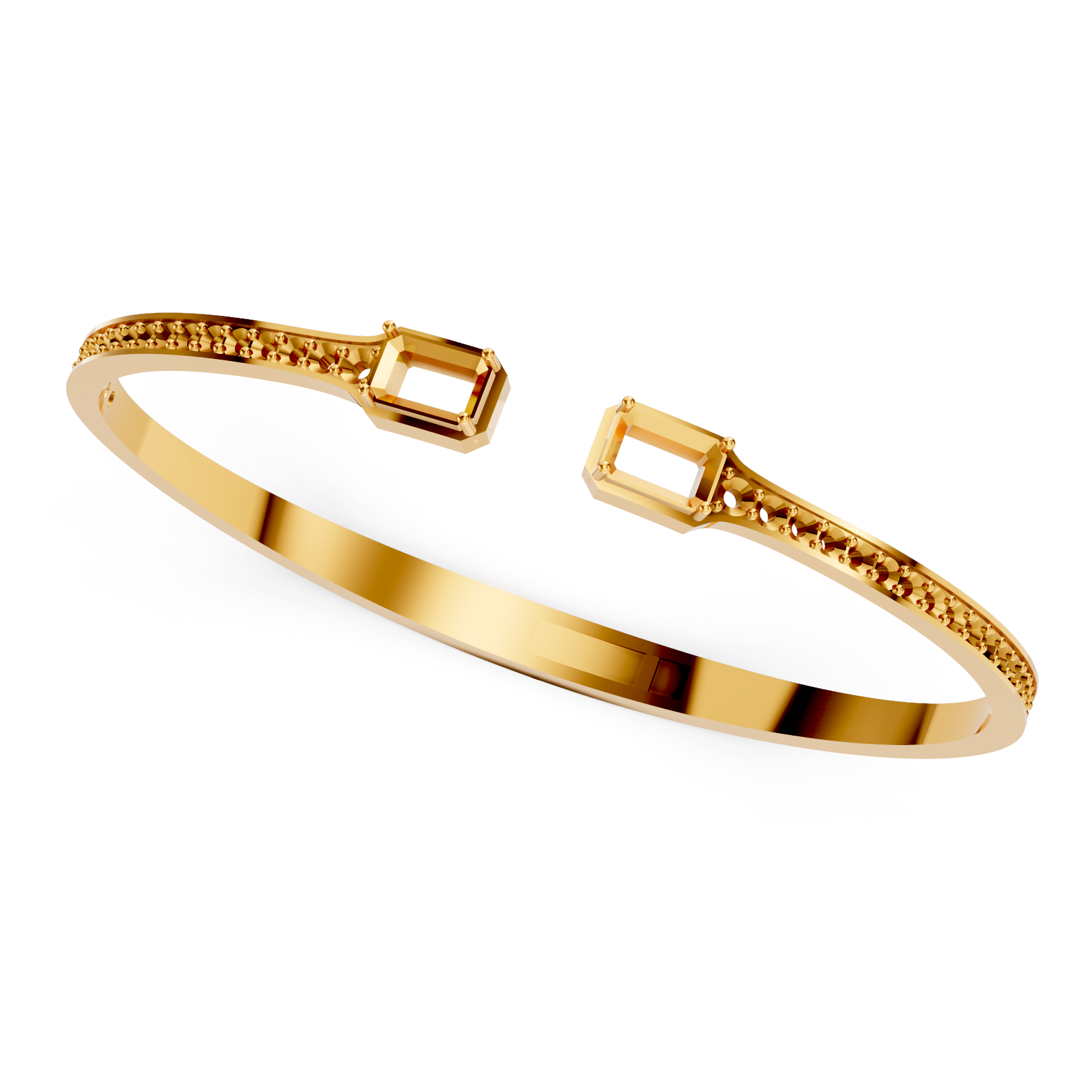 Metal Bracelet Blanks for Minimalist Color Stone Kada Designs