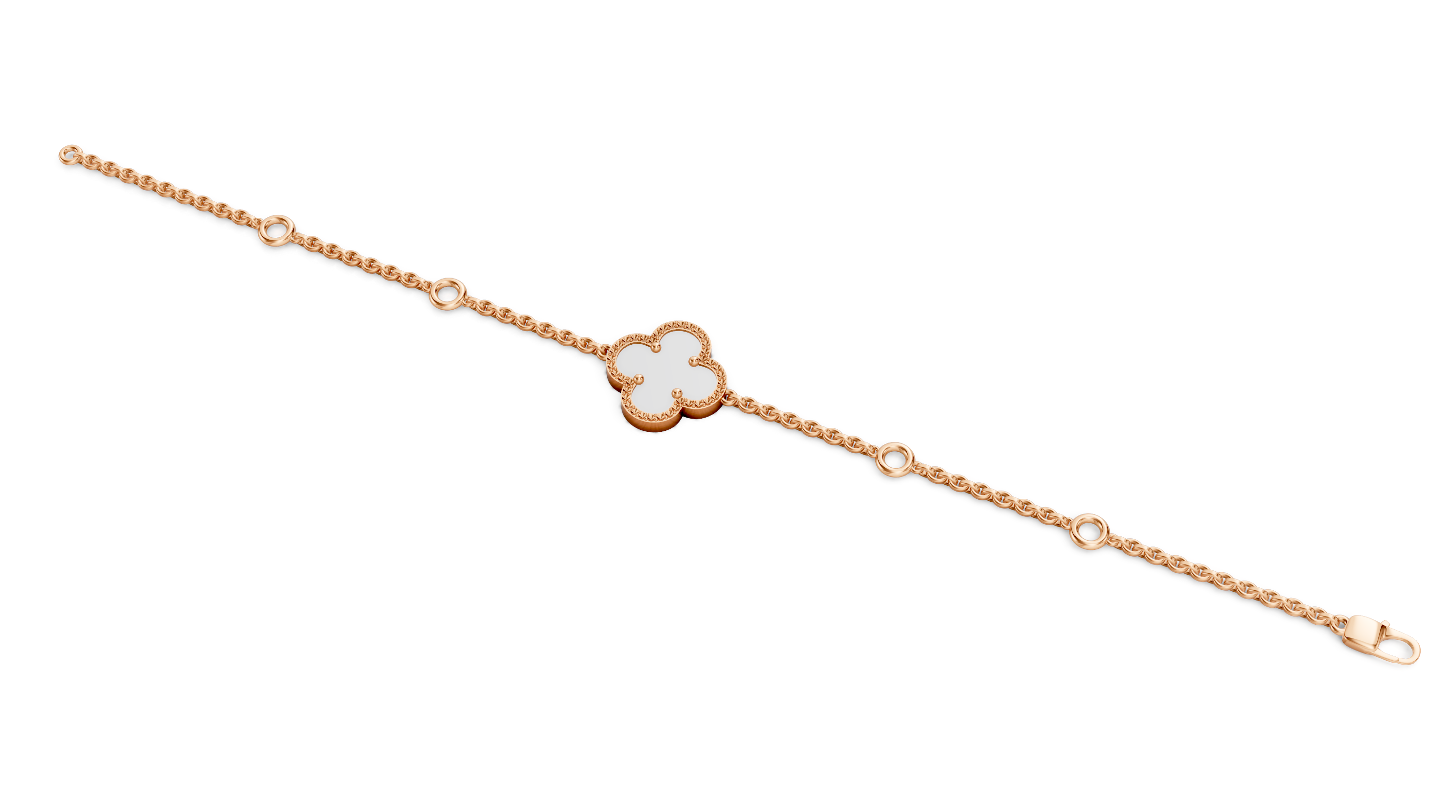 Diamond Bracelet Mountings for Clover Color Stone Chain Bracelets