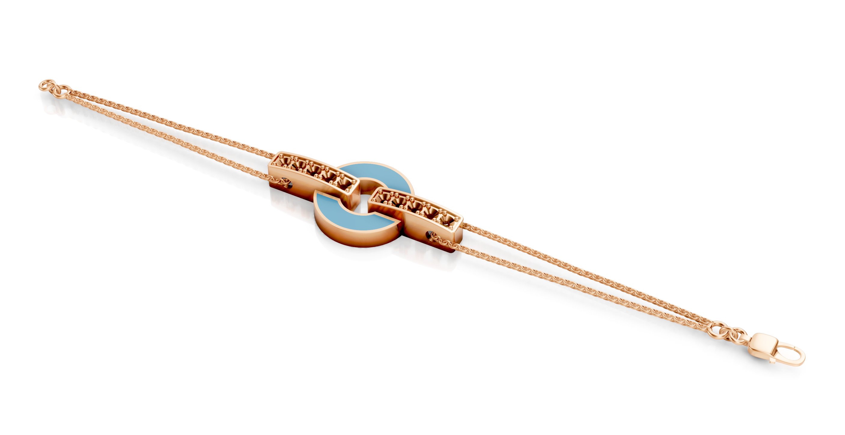 Bracelet Semi Mounts for Geometric Color Stone Chain Bracelets
