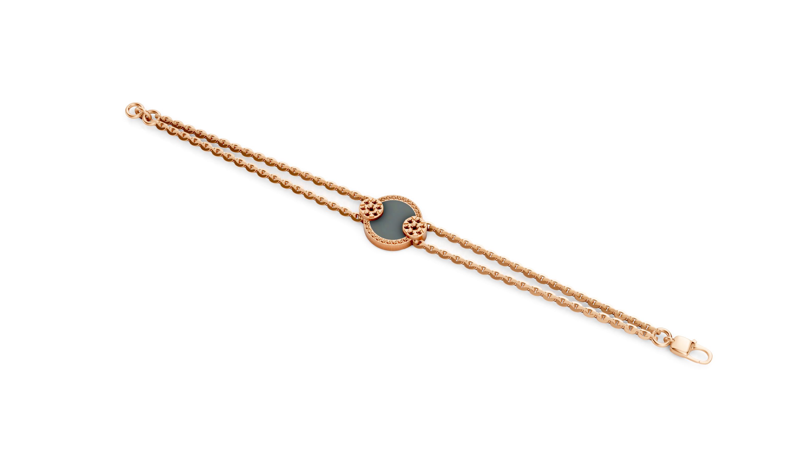 Gold Bracelet Mountings for Diamonds in Halo Chain Bracelets