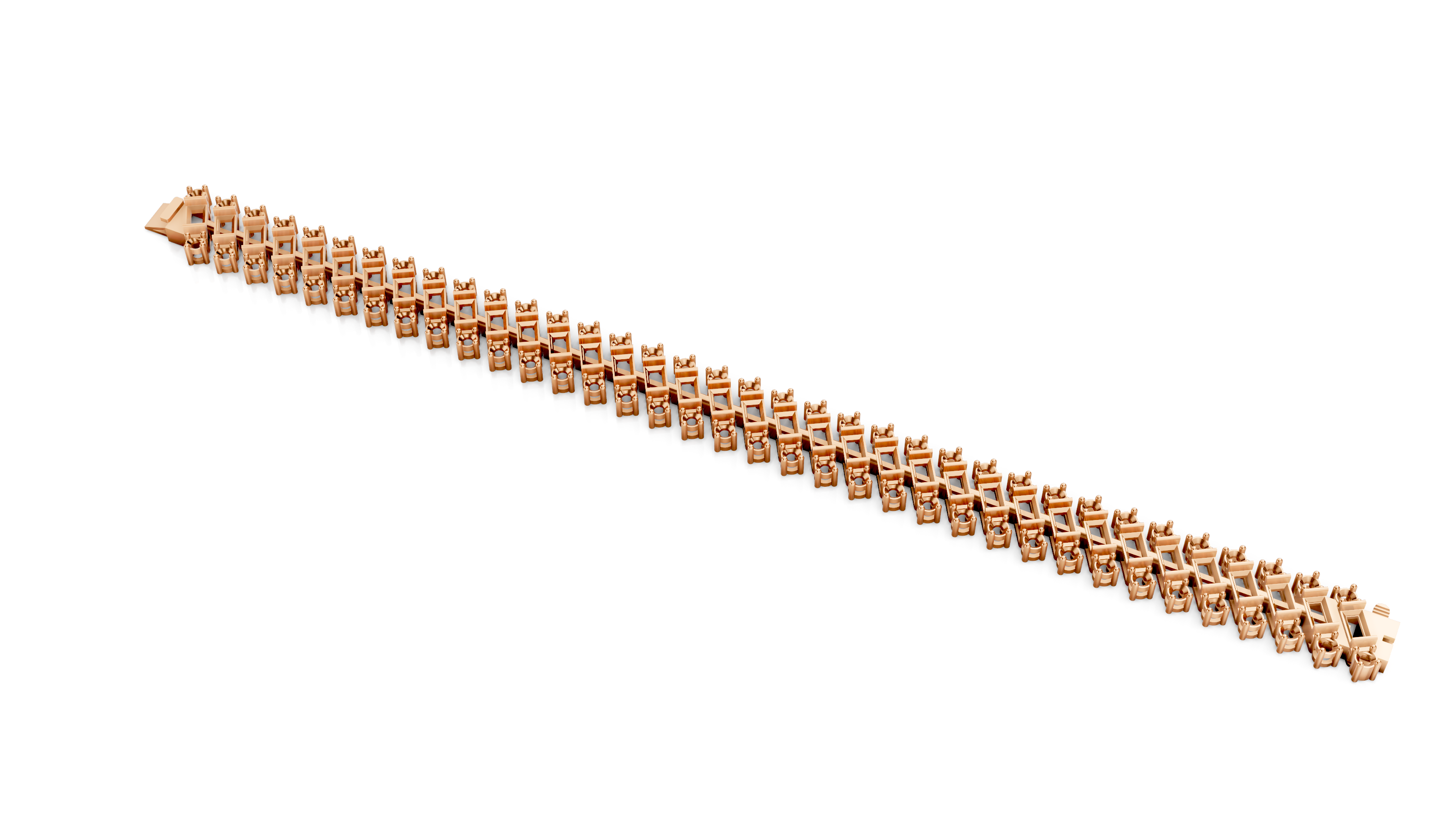 Latest Gold Bracelet Mounting Design for Rainbow Tennis Bracelets
