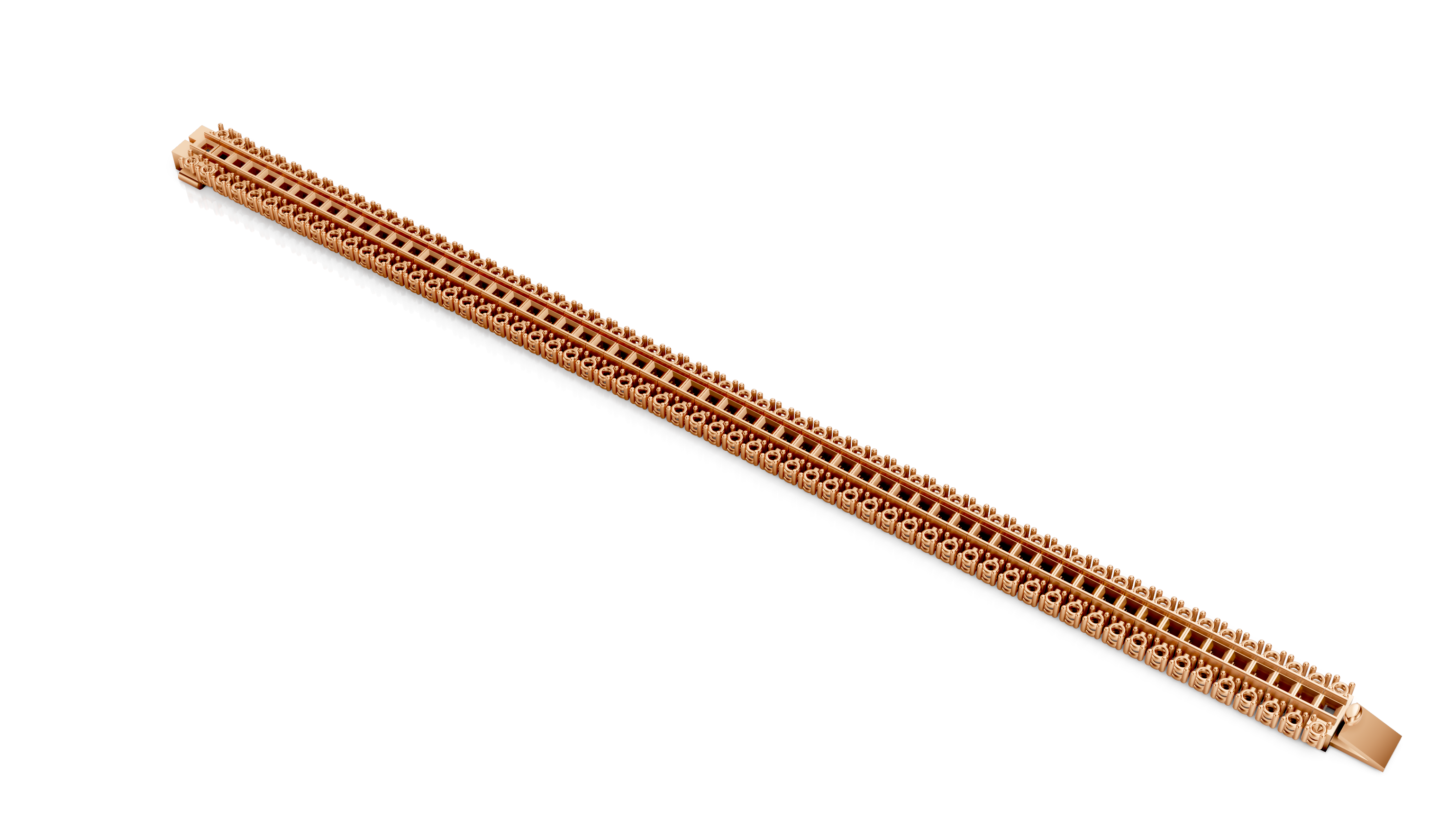 Gold Bracelet Mountings for Rainbow Color Stone Tennis Bracelets