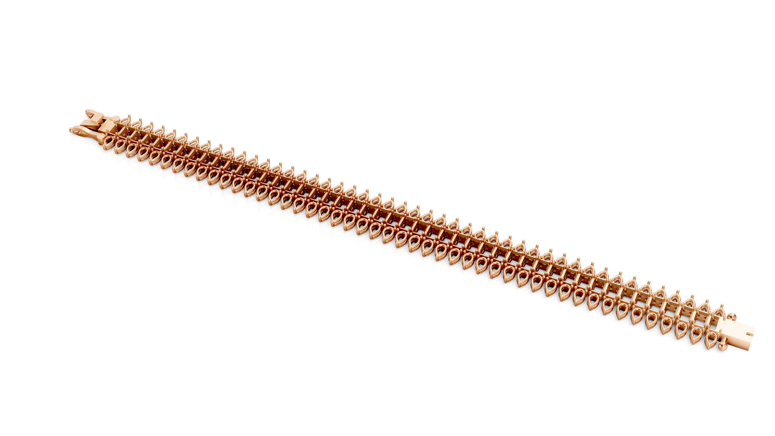 Bracelet Settings for Loose Stones in Rainbow Tennis Bracelets