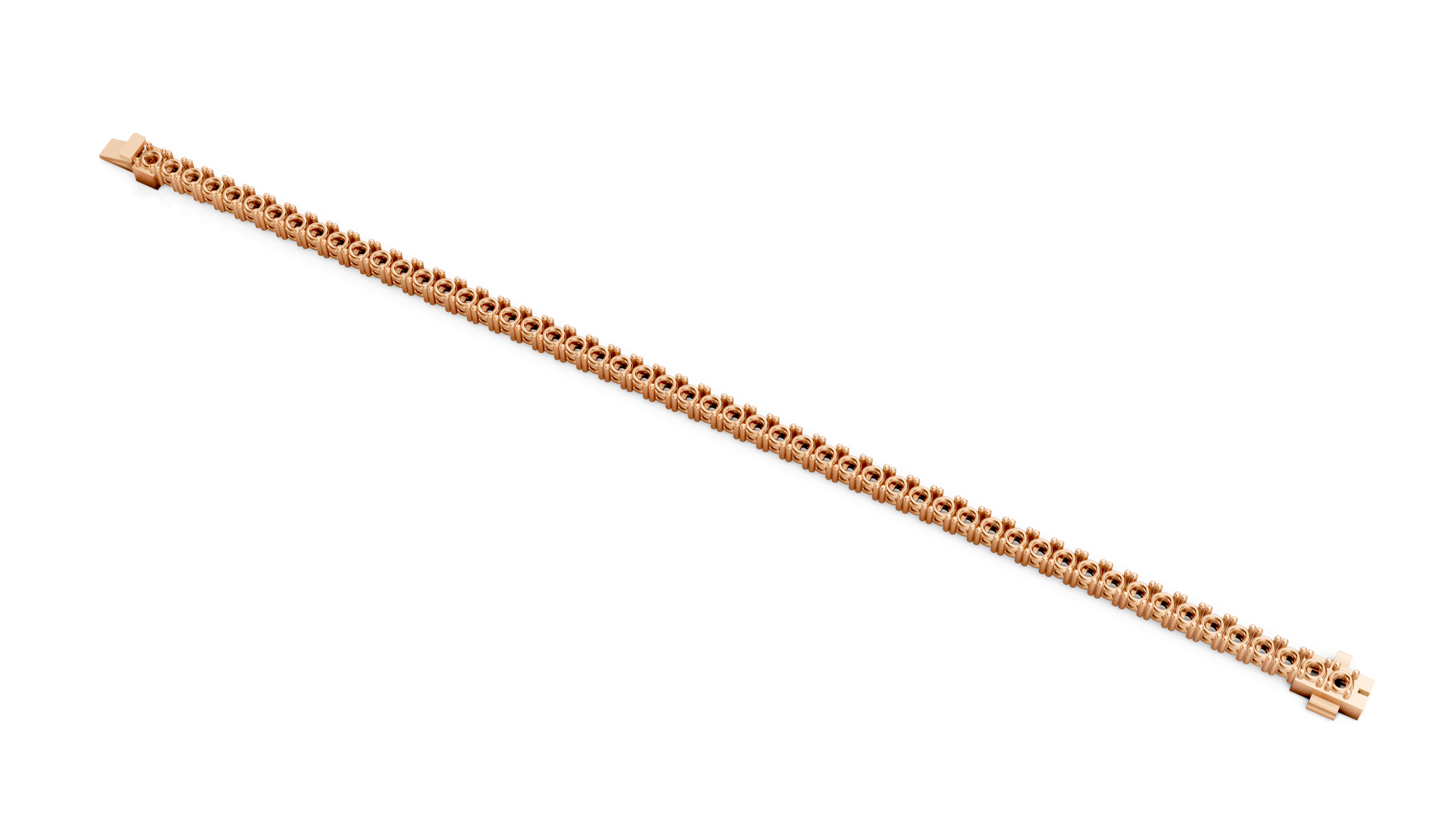 Gold Bracelet Mountings for Ombré Multi-Row Tennis Bracelets