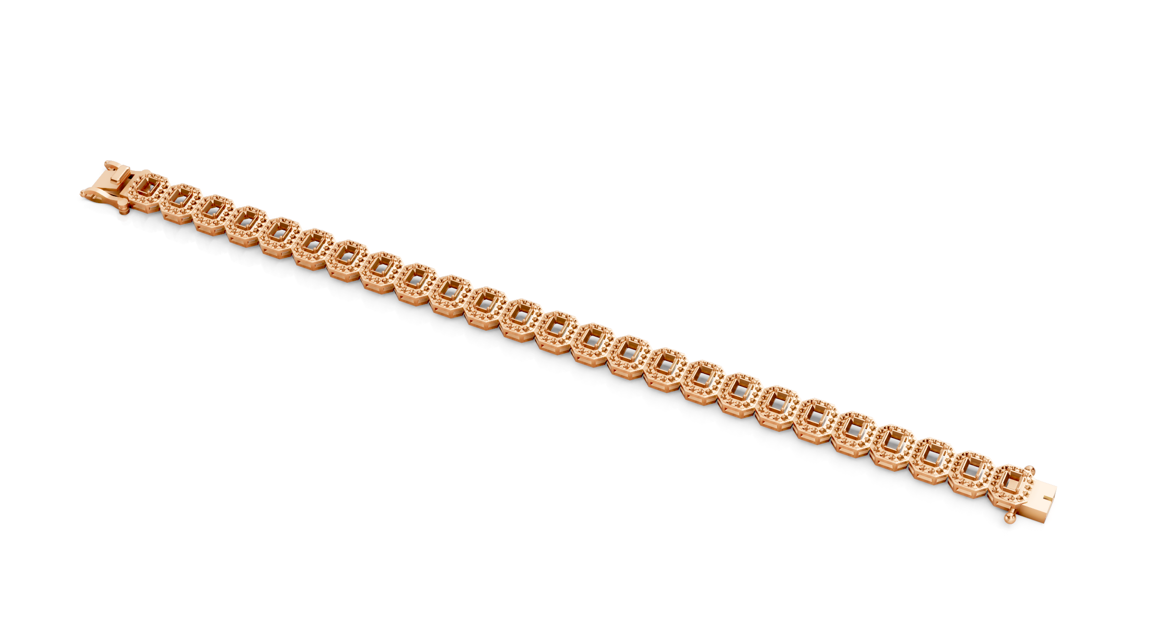 Gold Bracelet Mounting Supplier for Rainbow Halo Tennis Bracelets