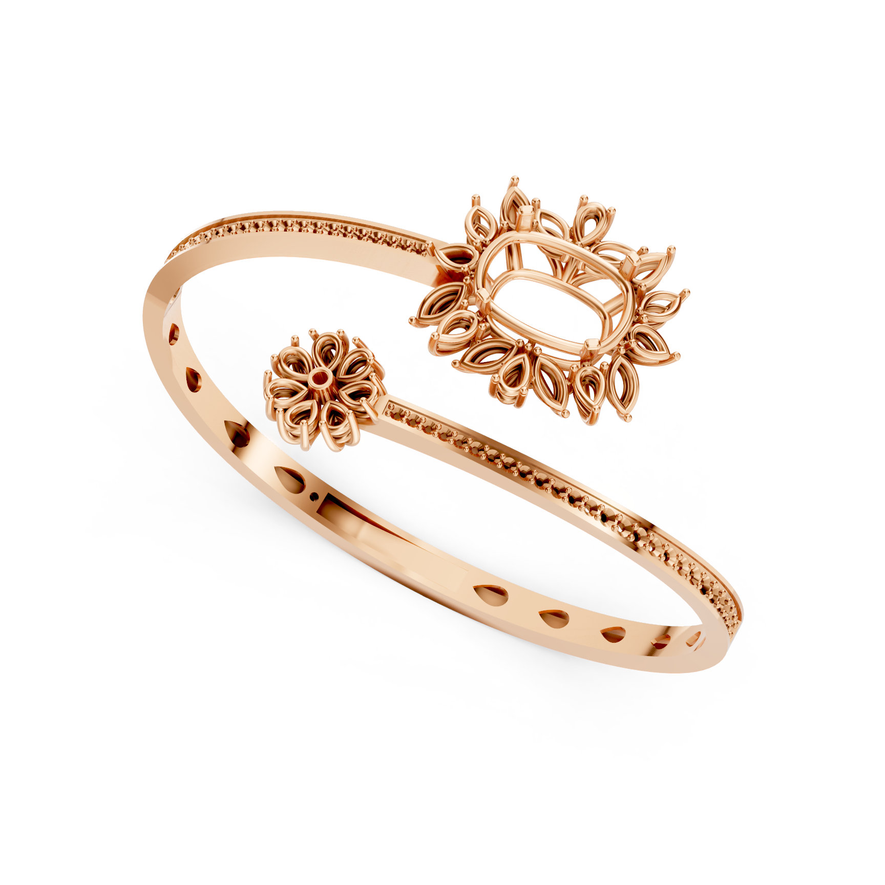 Bracelet Settings for Stylish Colour Stone Kadas