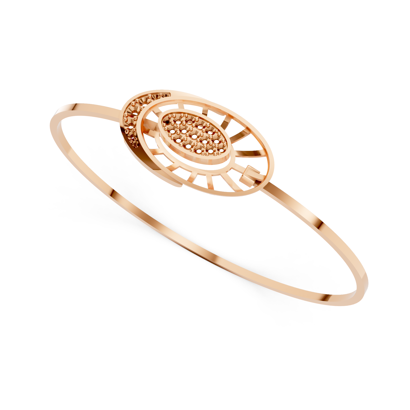 Designer Bracelet Settings for Oval Stone Bangles