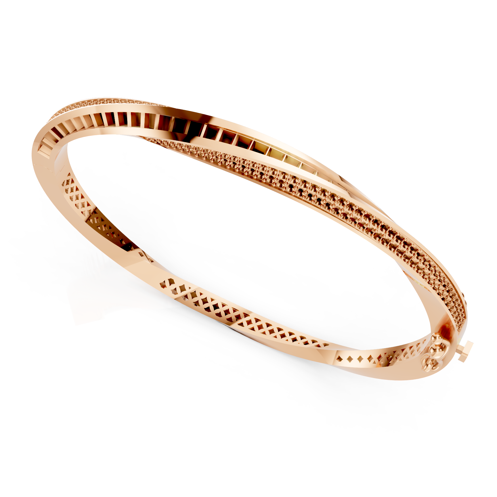 Bracelet Semi Mounts for Twisted Bangle Styles