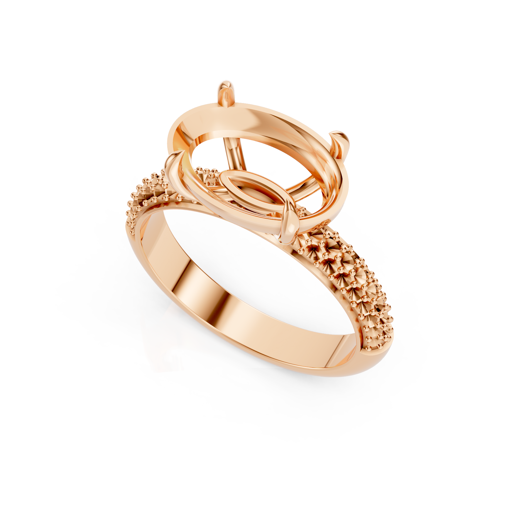 Solitaire With Diamond Ring for Oval Rings