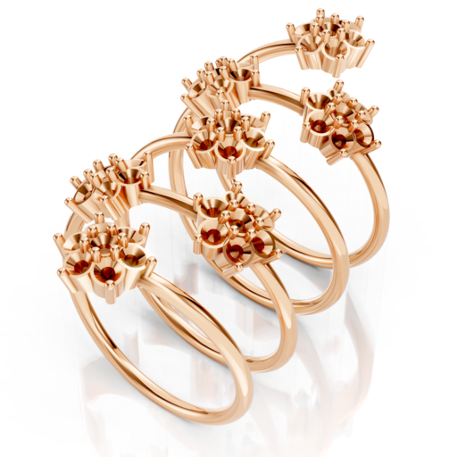Ring Settings for Full Finger Statement Rings